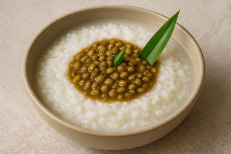 Resep Bubur Beras Putih Kuah Kacang Hijau Kupas (Tanpa Santan & Rendah Kalium)