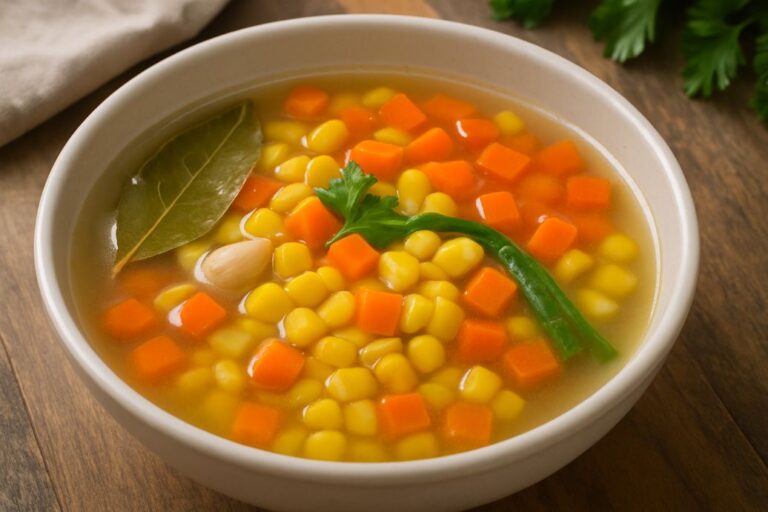 Resep Sup Jagung Manis Bening (Versi Ramah Ginjal)